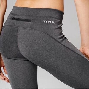 Adidas Ivy Park High Rise Sculpted Lux Gray Full Length Tights Leggings